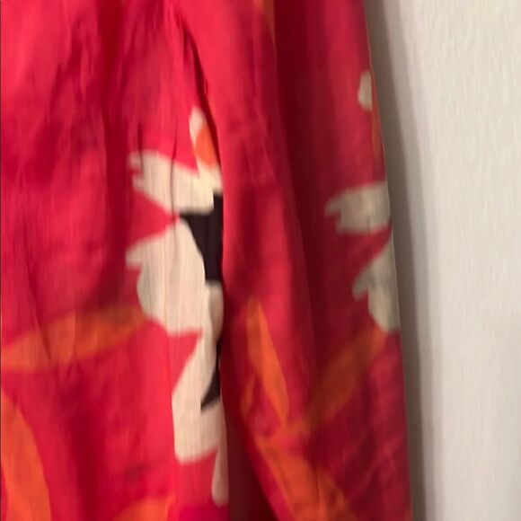 Sigrid Olsen Pink and Orange Long Sleeve Blouse - Picture 7 of 10